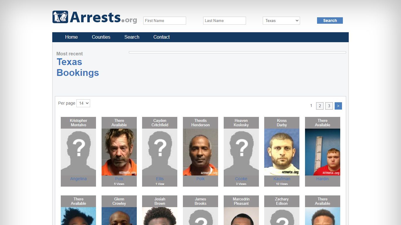 Texas Arrests and Inmate Search